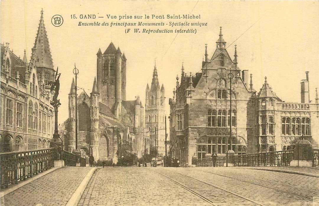 Gand Vue prise sur le Pont Saint-Michel