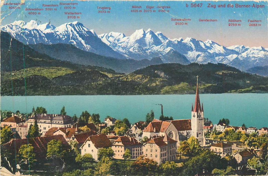 Zug und die Berner-Alpen