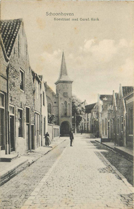 Schoonhoven Koestraat met Kerk