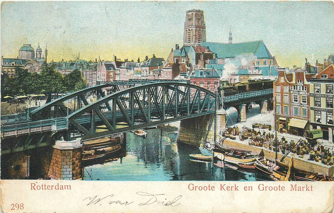 Rotterdam Groote Kerk en Groote Markt