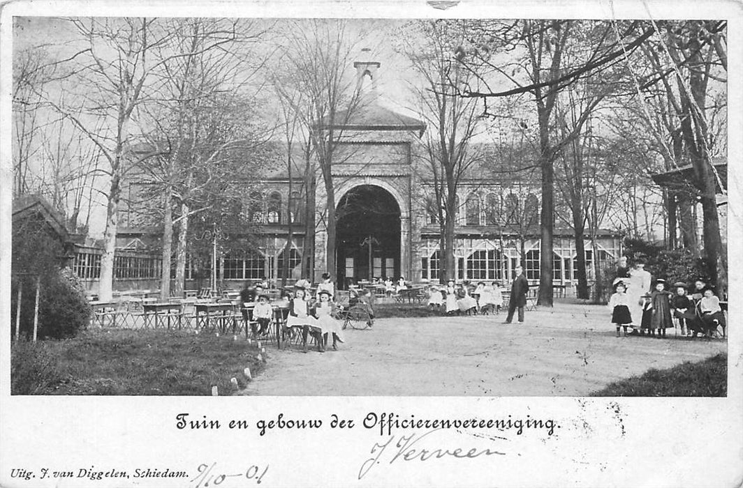 Schiedam Tuin en gebouw der Officierenvereeniging