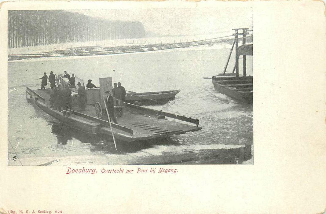 Doesburg Overtocht per Pont bij Ijsgang