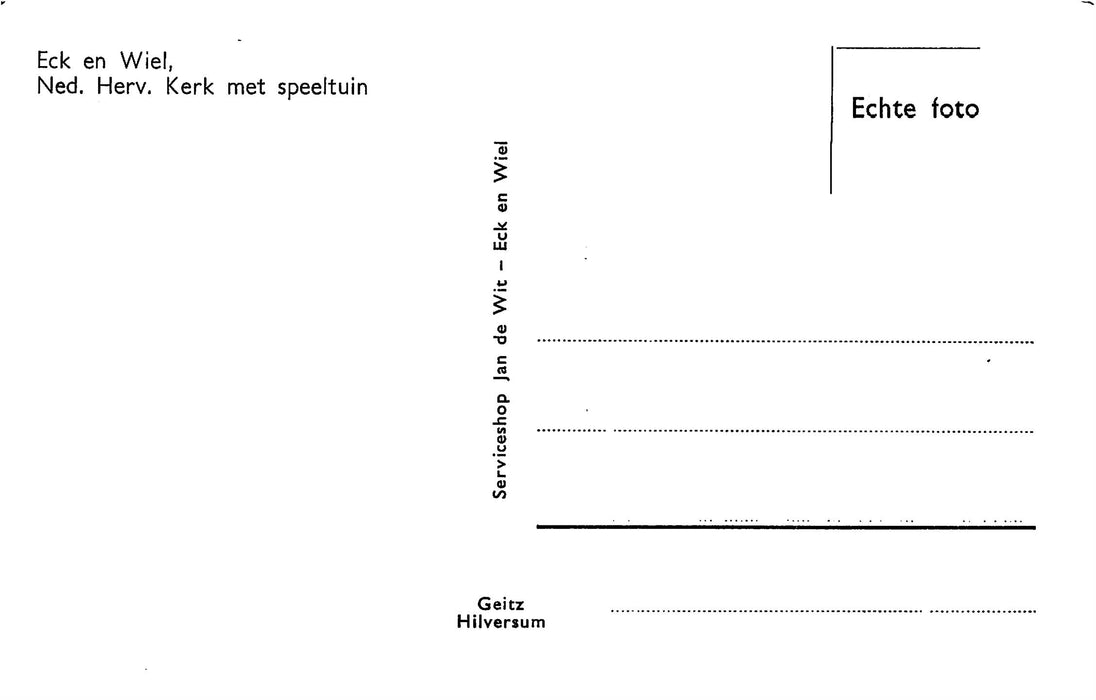 Eck en Wiel Kerk met speeltuin