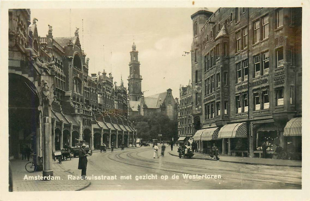 Amsterdam Raadhuisstraat met gezicht op de Westertoren