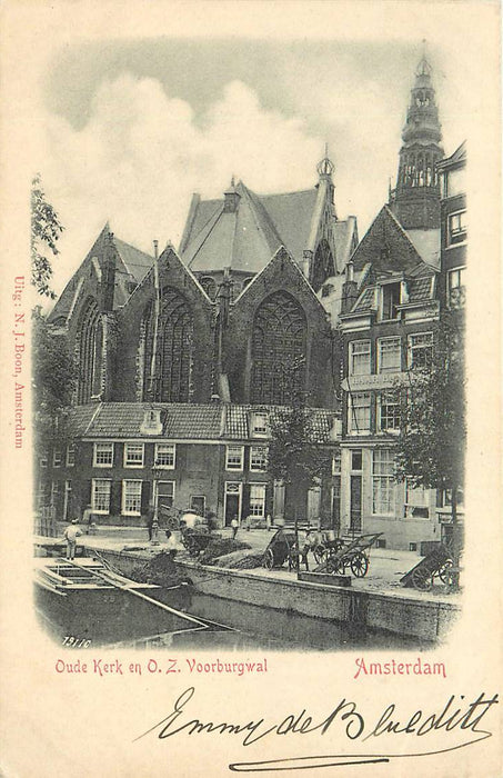 Amsterdam Oude Kerk en OZ Voorburgwal