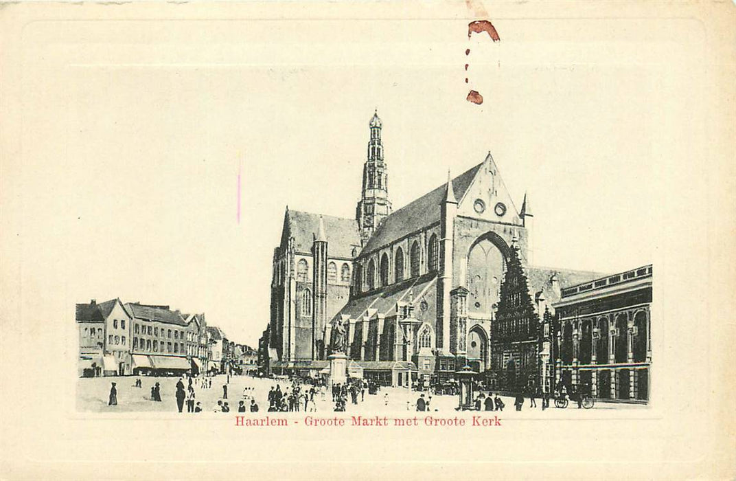 Haarlem Groote Markt met Groote Kerk