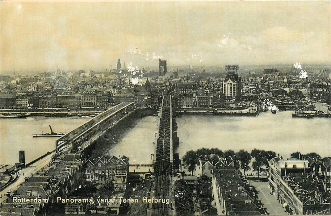 Rotterdam Panorama vanaf Toren Hefbrug