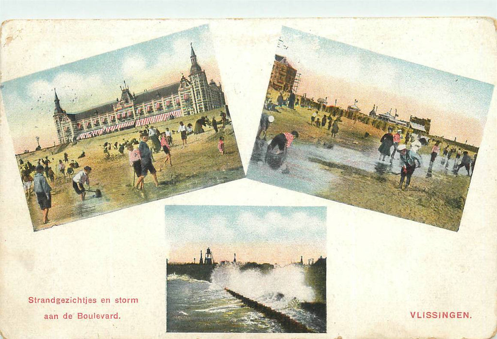 Vlissingen Strandgezichtjes en storm aan de Boulevard