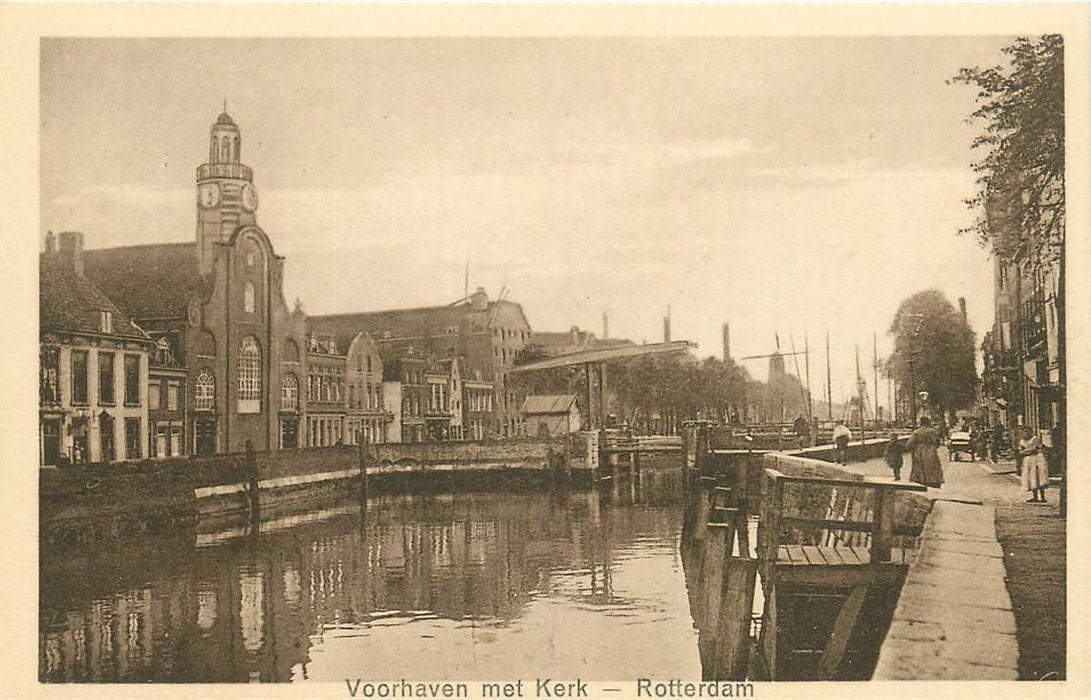 Rotterdam Voorhaven met Kerk