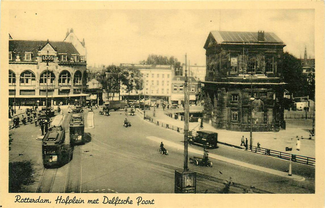 Rotterdam Hofplein met Delftsche Poort