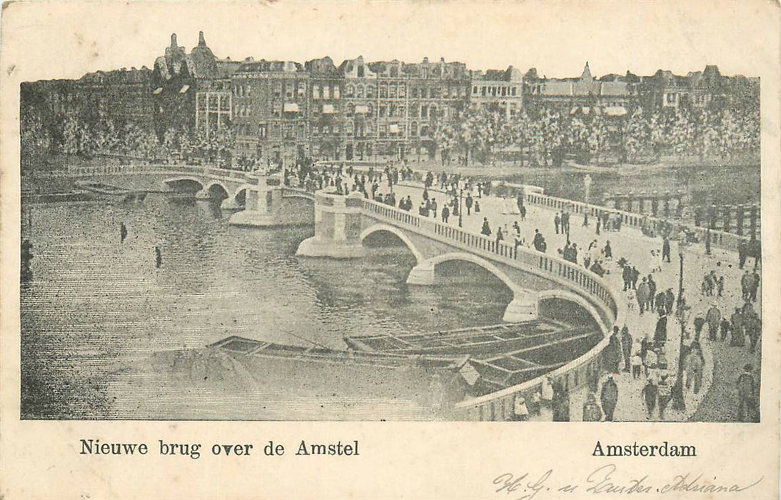 Amsterdam Nieuwe Brug over de Amstel