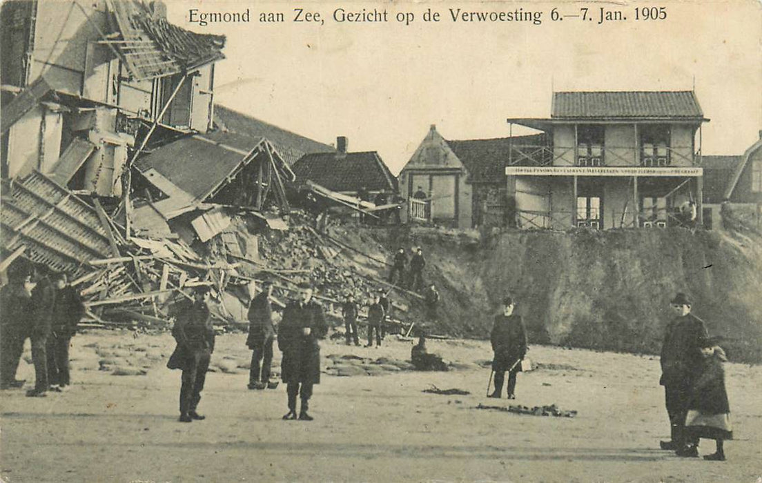 Egmond aan Zee Gezicht op de verwoesting