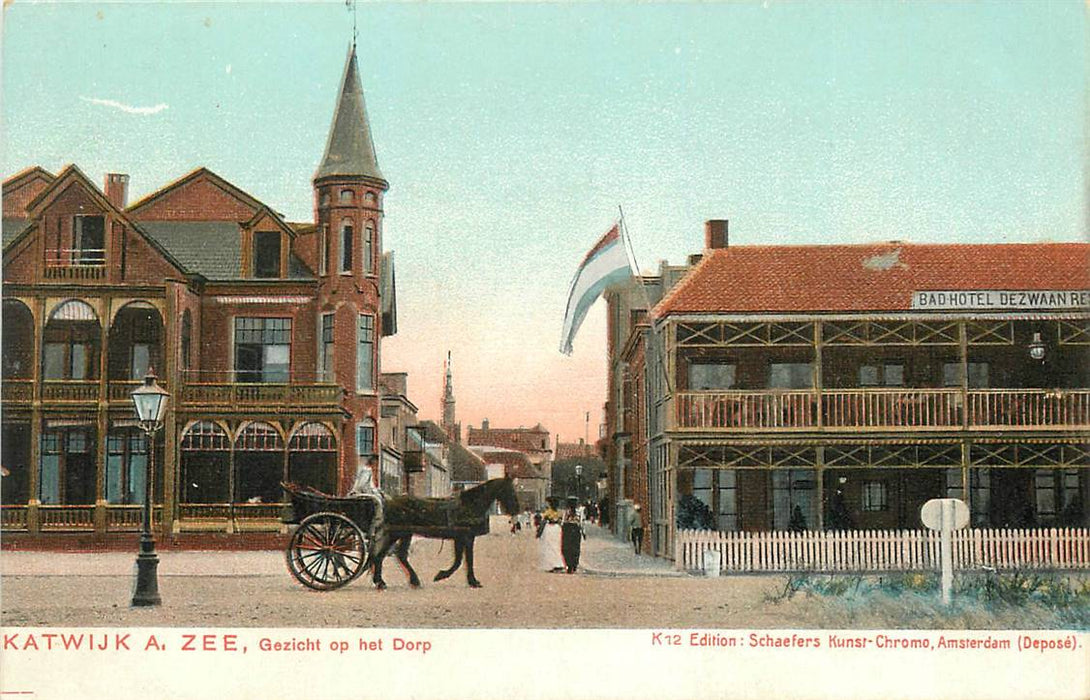 Katwijk aan Zee Gezicht op het Dorp