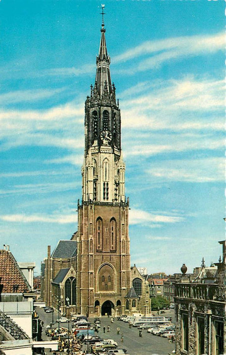 Delft Markt met Nieuwe Kerk