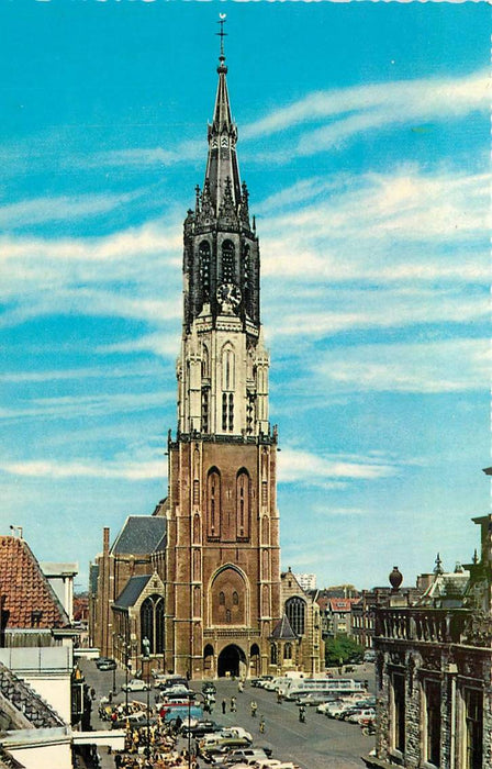 Delft Markt met Nieuwe Kerk