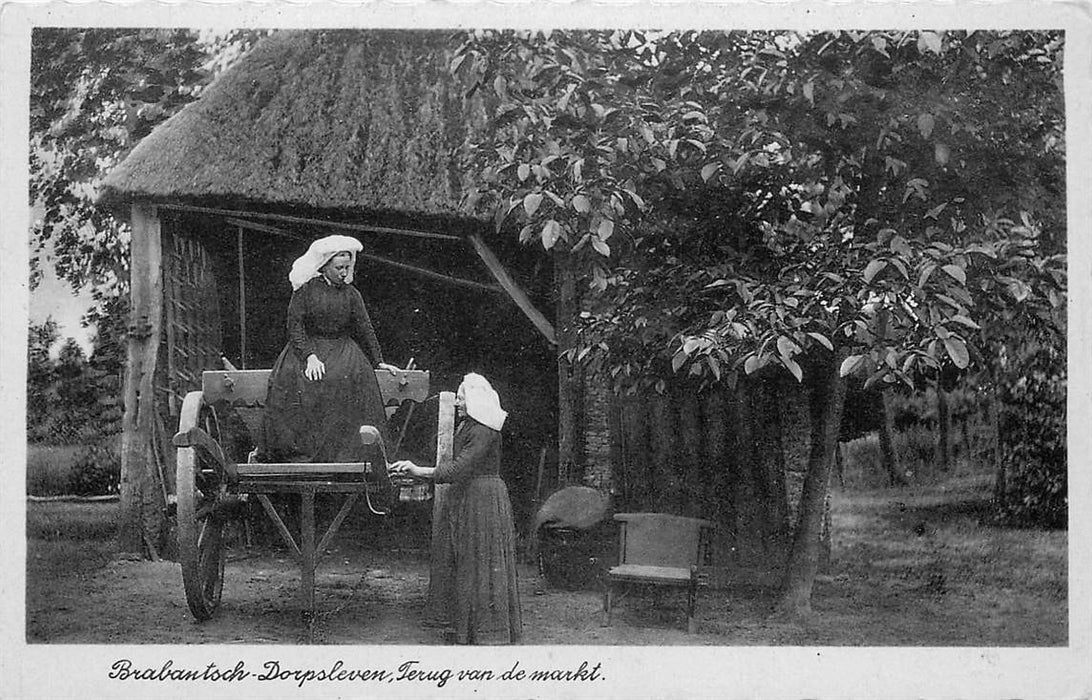 Brabantsch Dorpsleven Terug van de Markt