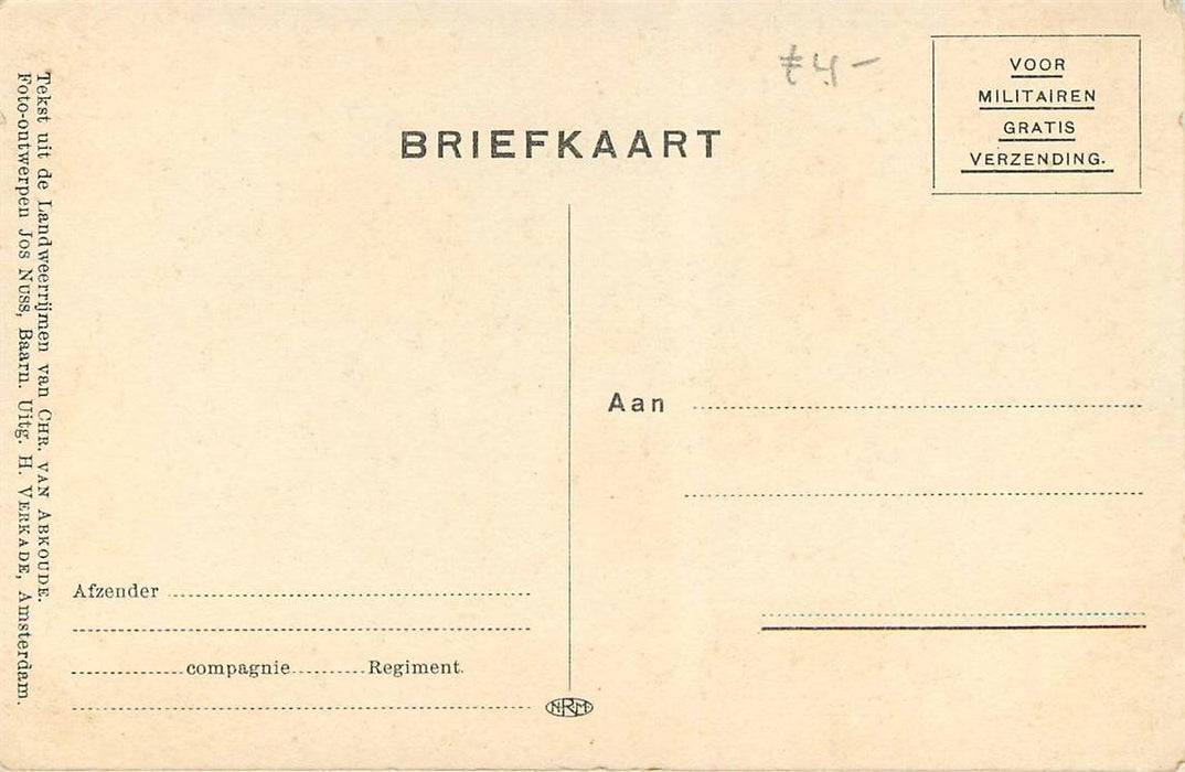 Mobilisatie 1914 Landweerrijmen