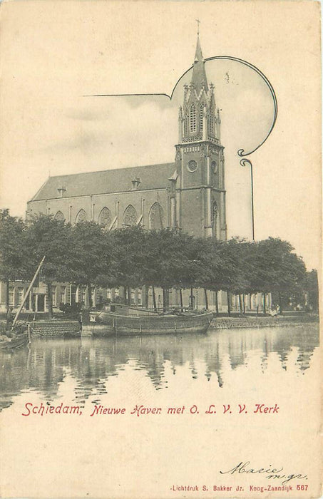 Schiedam Nieuwe Haven met OLVV Kerk