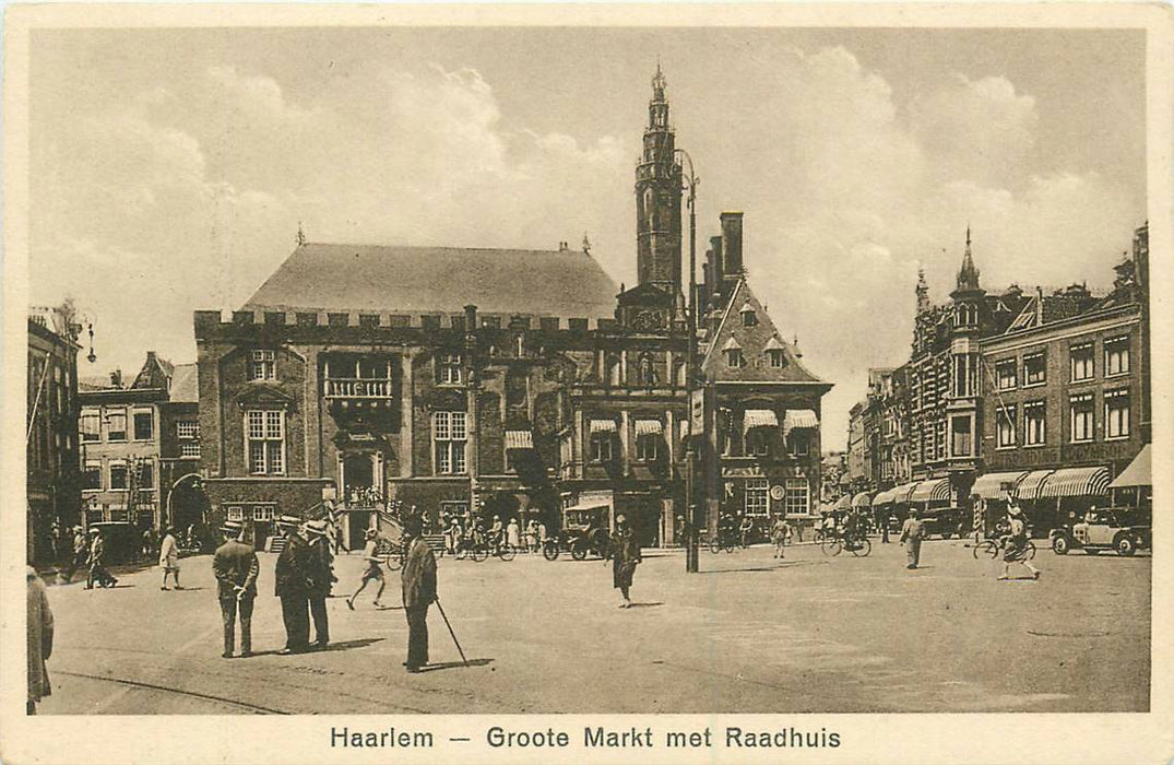 Haarlem Groote Markt met Raadhuis