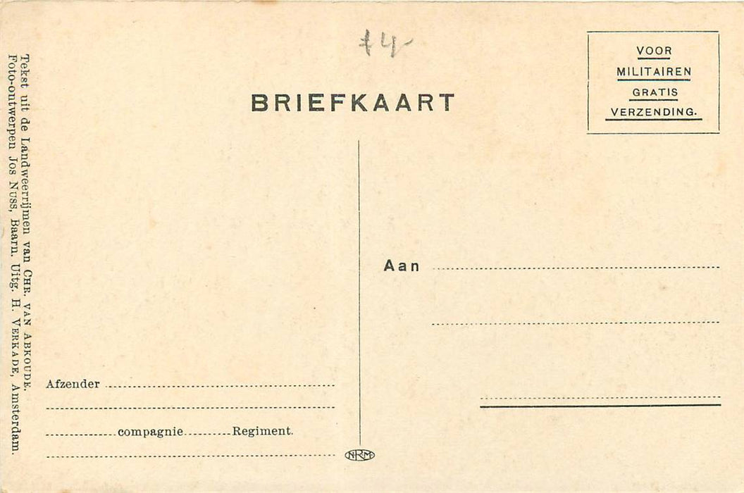 Mobilisatie 1914 Landweerrijmen