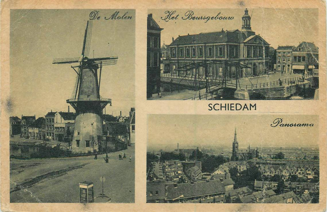 Schiedam Molen Beursgebouw Panorama