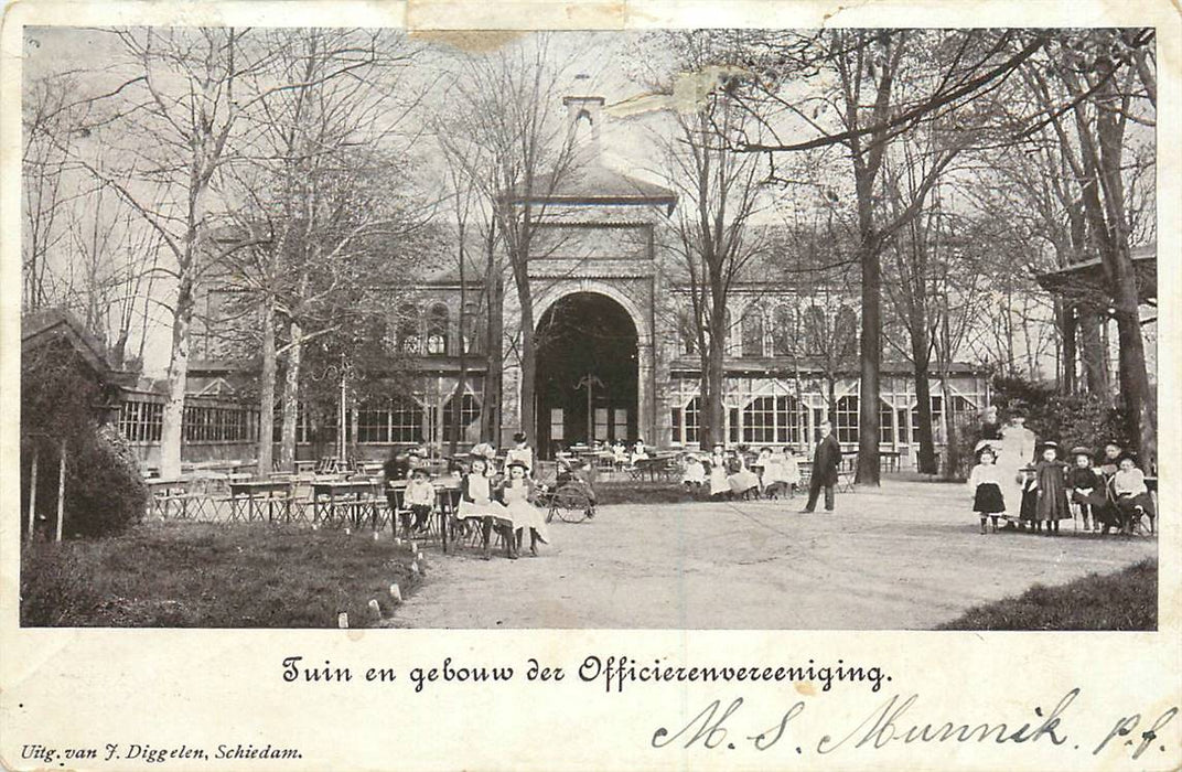 Schiedam Tuin en gebouw der Officierenvereeniging