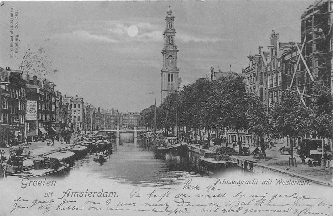 Amsterdam Prinsengracht mit Westerkerk