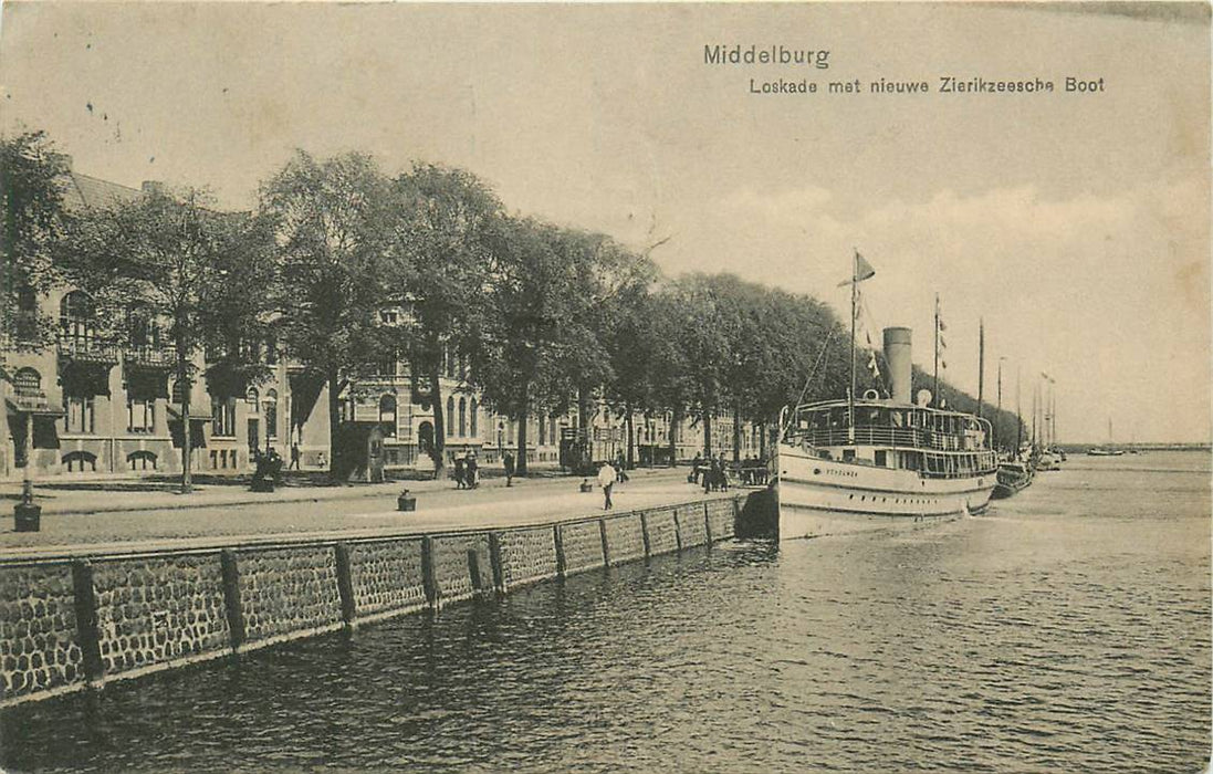 Middelburg Loskade met nieuwe Zierikzeesche Boot