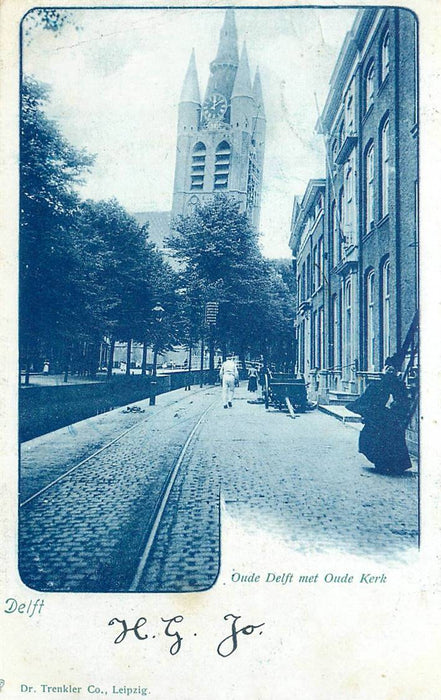 Delft Oude Delft met Oude Kerk